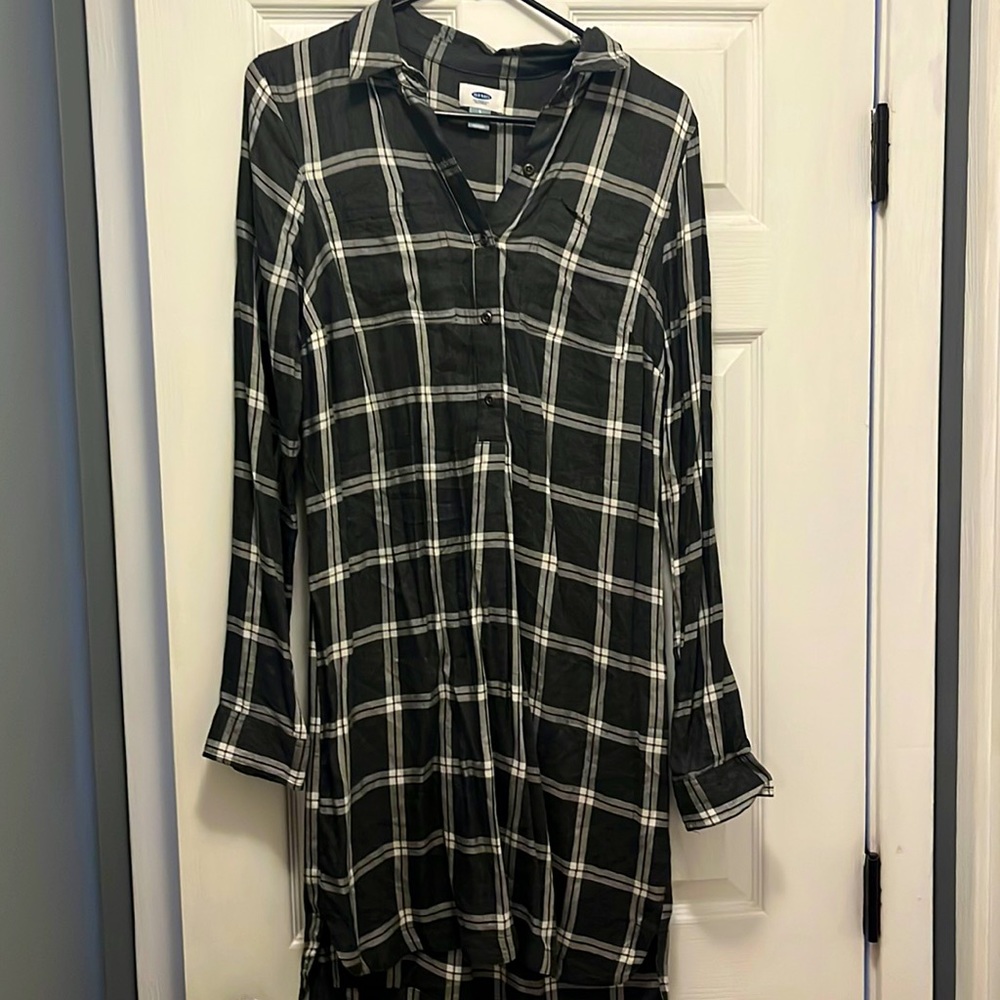 Old navy small tall gray flannel dress